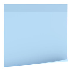 Sticky note. 3D note paper. 3D illustration.