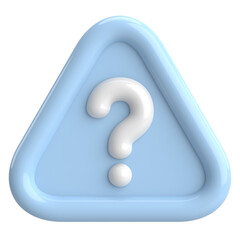 Question mark sign. 3D illustration.