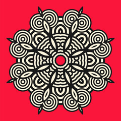 Symmetrical composition of geometric shapes. Abstract element for design. Vector illustration.