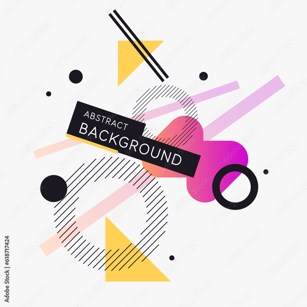 Poster abstract background with simple elements. an image with a composition of geometric elements and shap