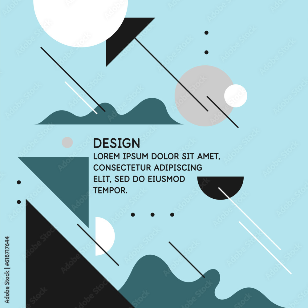 Poster abstract background with simple elements. an image with a composition of geometric elements and shap