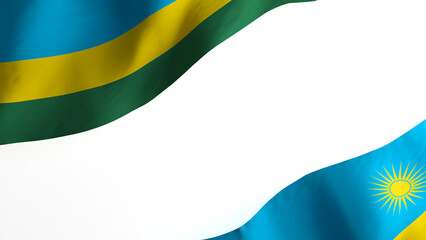 national flag background image,wind blowing flags,3d rendering,Flag of Rwanda