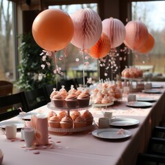 Baby shower party, AI generative