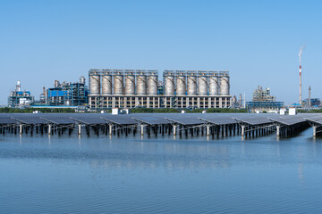 solar panels with chemical plant