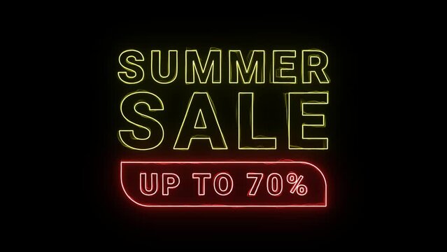 Summer Sale up to 70% . Intro for summer sales. Perfect video for summer sales, online stores, any online sales and other. For overlay.	