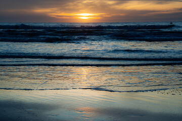 Affirmation photo You are free to be different Love yourself sunset over the sea horizon orange sky...