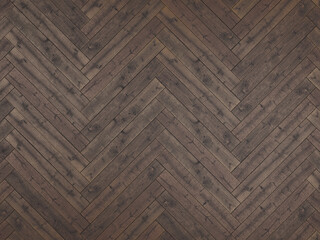 Dark wood herringbone flooring