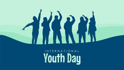 international youth day background template
