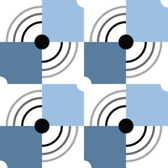 Abstract aqua geometric modern pattern - 618722042