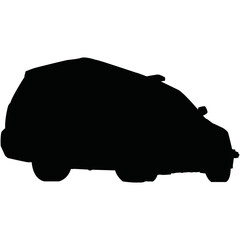 black silhouette of a police car