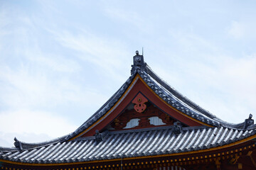 Naklejka premium Japanese shrine roof, Japan travel