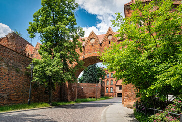 Fototapeta na wymiar Ancient ruined Teutonic castle in Torun 