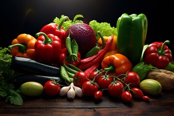 Healthy vegetable assortment. Beautiful product photography with soft shadows. Promoting healthy lifestyle, nutrition, and eating
