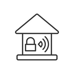 Home security smart lock icon
