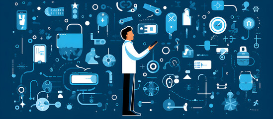 technik, business, digital, wasser, daten, design, beschaffenheit, cyberspace, frau, grunge, futuristisch, leute, computer, media, global, bildschirm, web, kommunikation, Generative AI Illustration