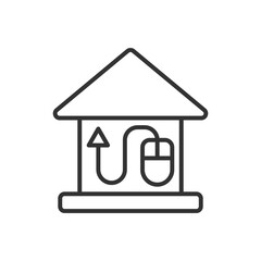 Computer control smart home icon mouse sign symbol