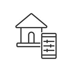 Control smart home with mobile icon