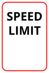 speed limit sign blank