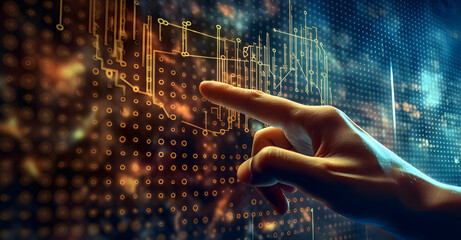 technik, business, digital, wasser, daten, design, beschaffenheit, cyberspace, frau, grunge, futuristisch, leute, computer, media, global, bildschirm, web, kommunikation, Generative AI Illustration