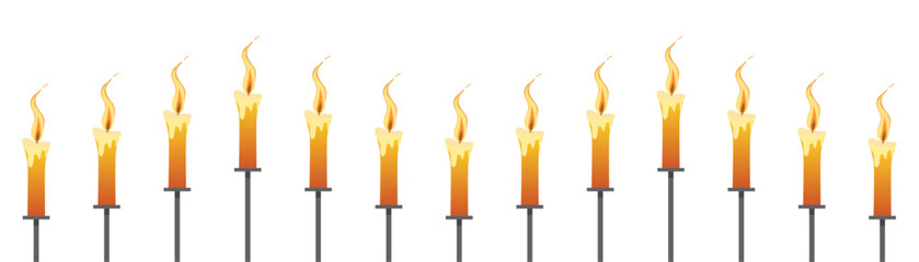 和ろうそくのデコレーションフレーム