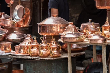 Tuinposter Famous Seffarine souk in the medina of Fes © imagoDens