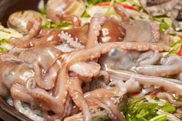 Octopus Soup,  Octopus and seafood soup