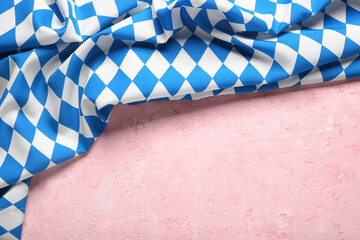 Flag of Bavaria on pink background