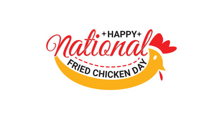 National Fried Chicken Day Vector Illustration. Great for greeting cards, posters, and banners.
