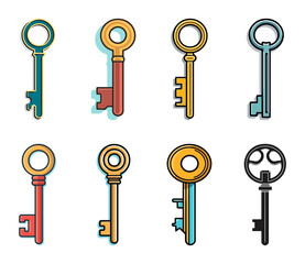 set of various shape key illustrations