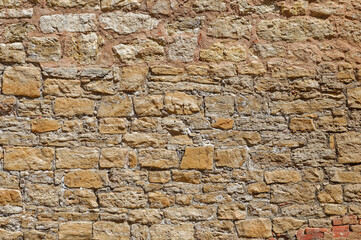 old historical stone wall, Rothenburg ob der Tauber, Bavaria, Germany