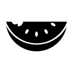 Watermelon solid icon. Solid watermelon vector icon for web design isolated on white background