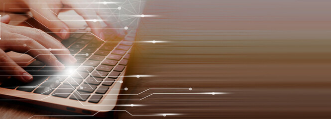 Business high tech cyber background concept. Banner. Copy space.