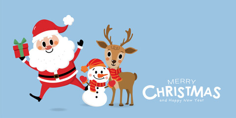 2024, animal, background, banner, bear, card, cartoon, celebration, character, cheerful, christmas, claus, comic, cute, december, decoration, deer, design, eve, fun, funny, gift, greeting, happiness, 