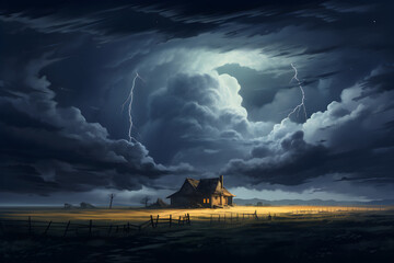 Safe place in between a thunderstorm