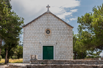 Fototapeta na wymiar Markaska, Croatia. 06-23-2023. Saint Peter church at Markaska In Croatia.