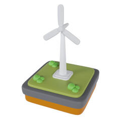 3d element eco energy icons render