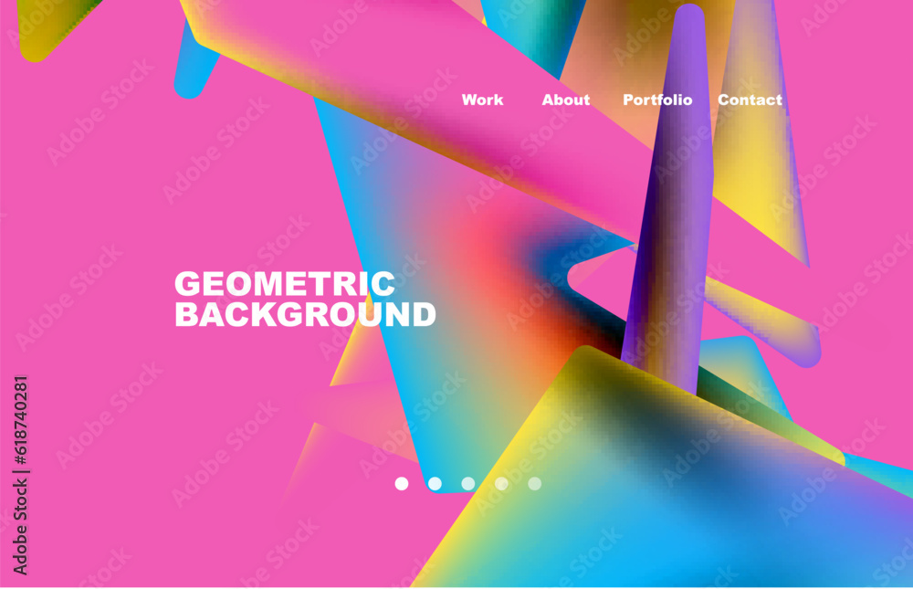 Wall mural broken pieces abstract background. trendy background for your landing page design, concept of web pa
