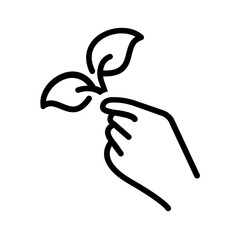 Black line icon for Natural