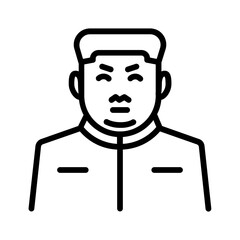 Black line icon for Serious