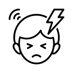 Black line icon for Suffer