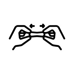 Black line icon for Elasticity