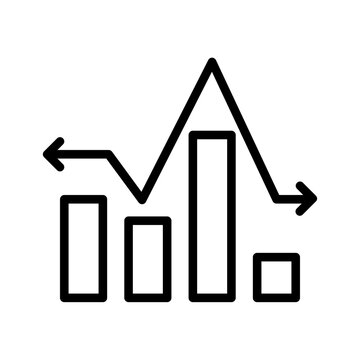 Black line icon for Inconsistent