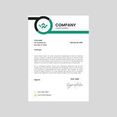 Fototapeta premium Minimal Corporate Letterhead Layout