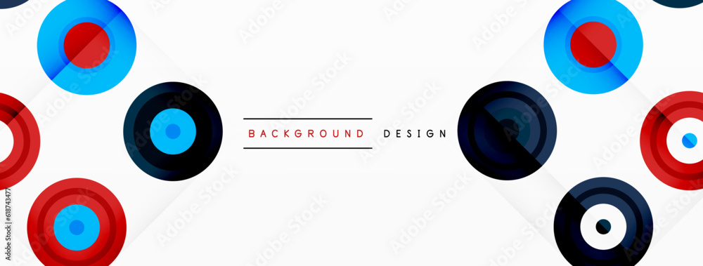 Poster abstract background with circle symmetric grid composition. circle pattern creating sense of movemen