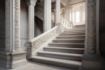 Stairs hall palace. Generate Ai