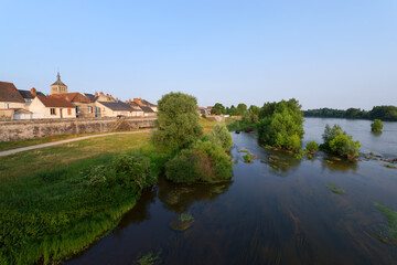 Obraz premium Jargeau village in the Loire valley