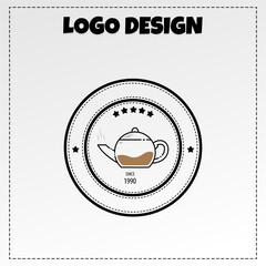 coffee shop food and drink logo illustration vector design