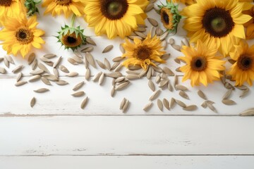 Sunflower seeds. Generate Ai