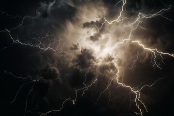 Thunder lighting. Generate Ai