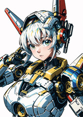 anime girl robotic AI